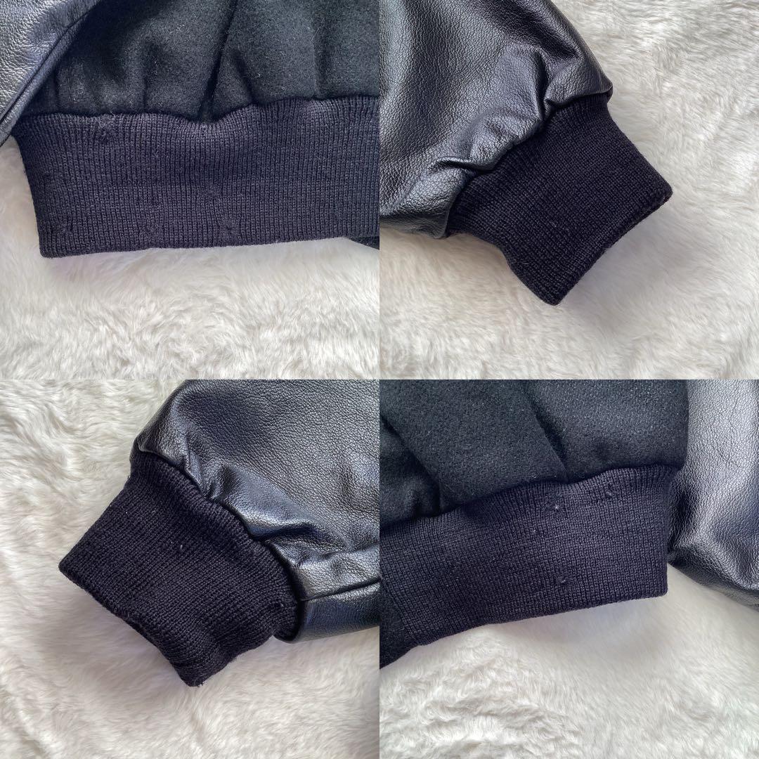 【希少】ゴールドジム スタジャン レザー切り替え USA製 XL 黒