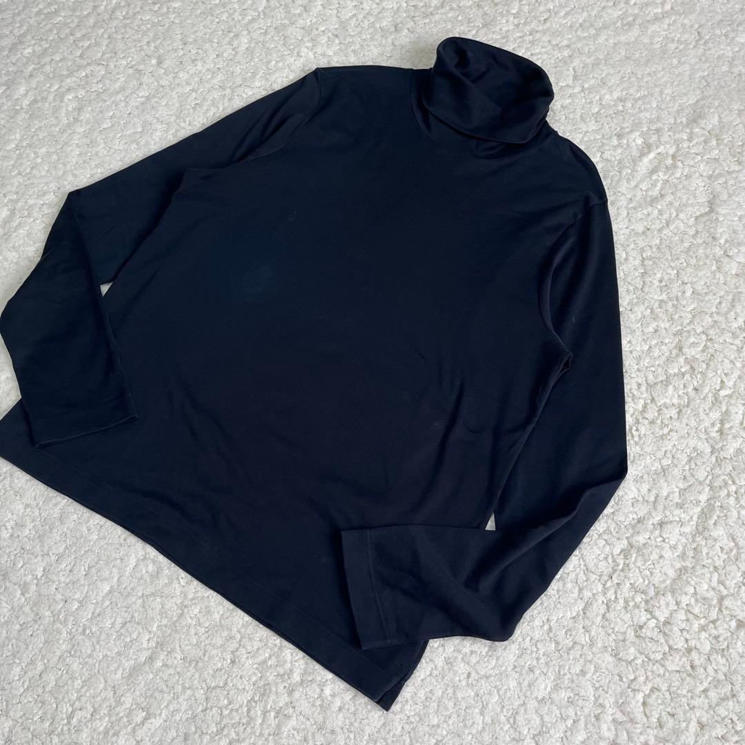 ZANONE イタリア製 タートルネックカットソー 50 ブラック