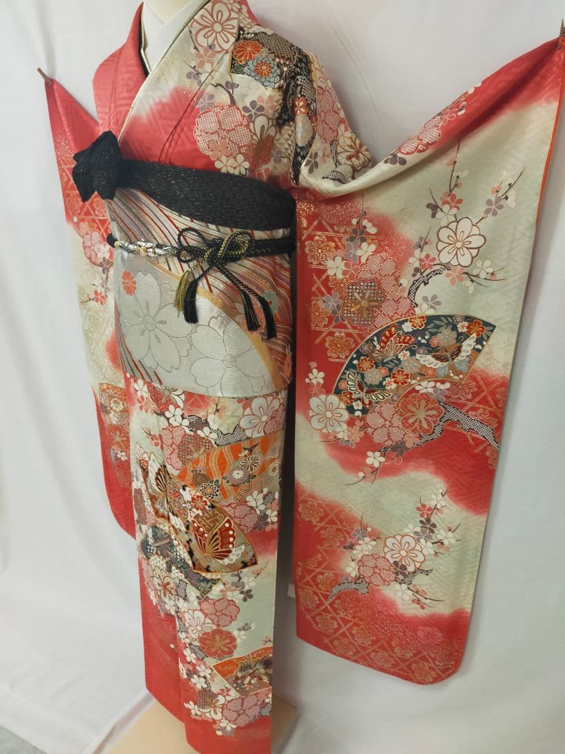 美品　正絹　京友禅　振袖3点セット
