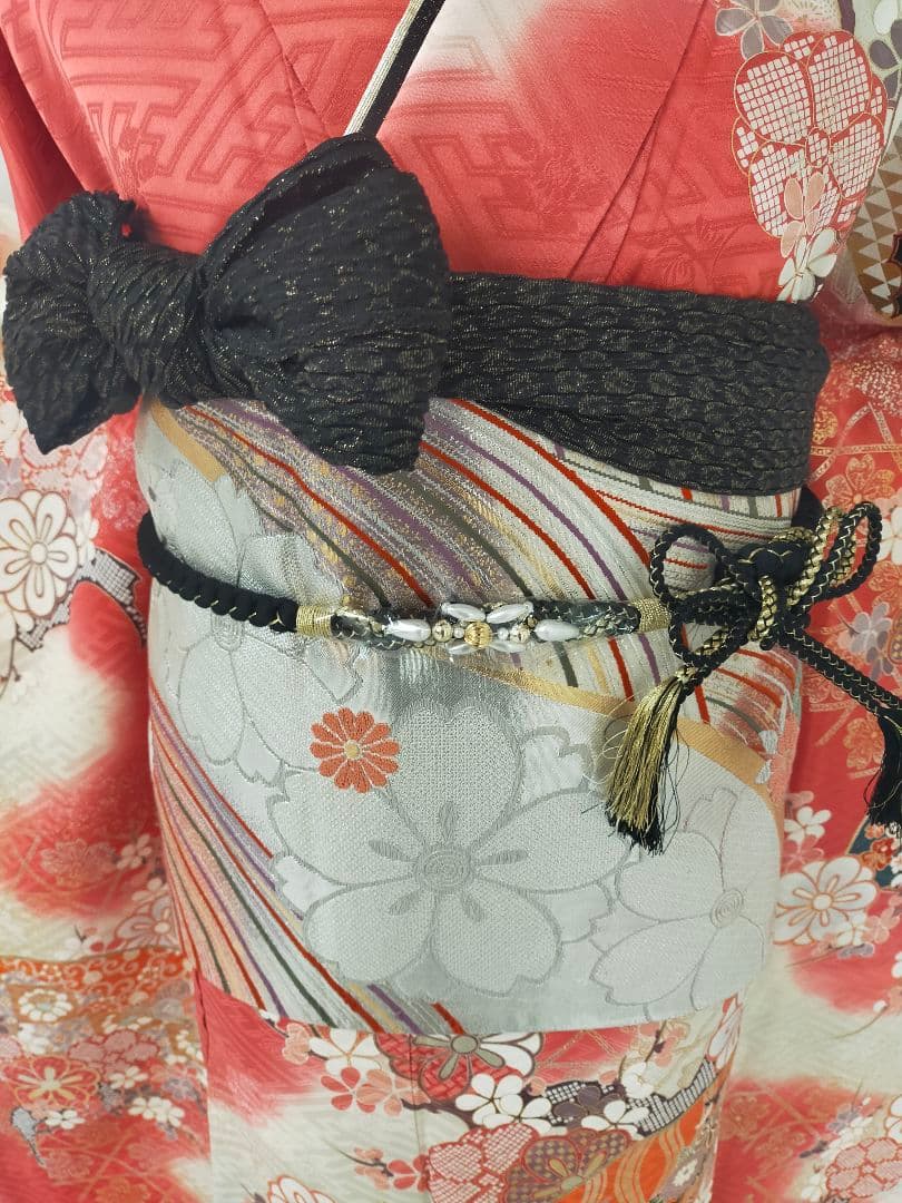 美品　正絹　京友禅　振袖3点セット