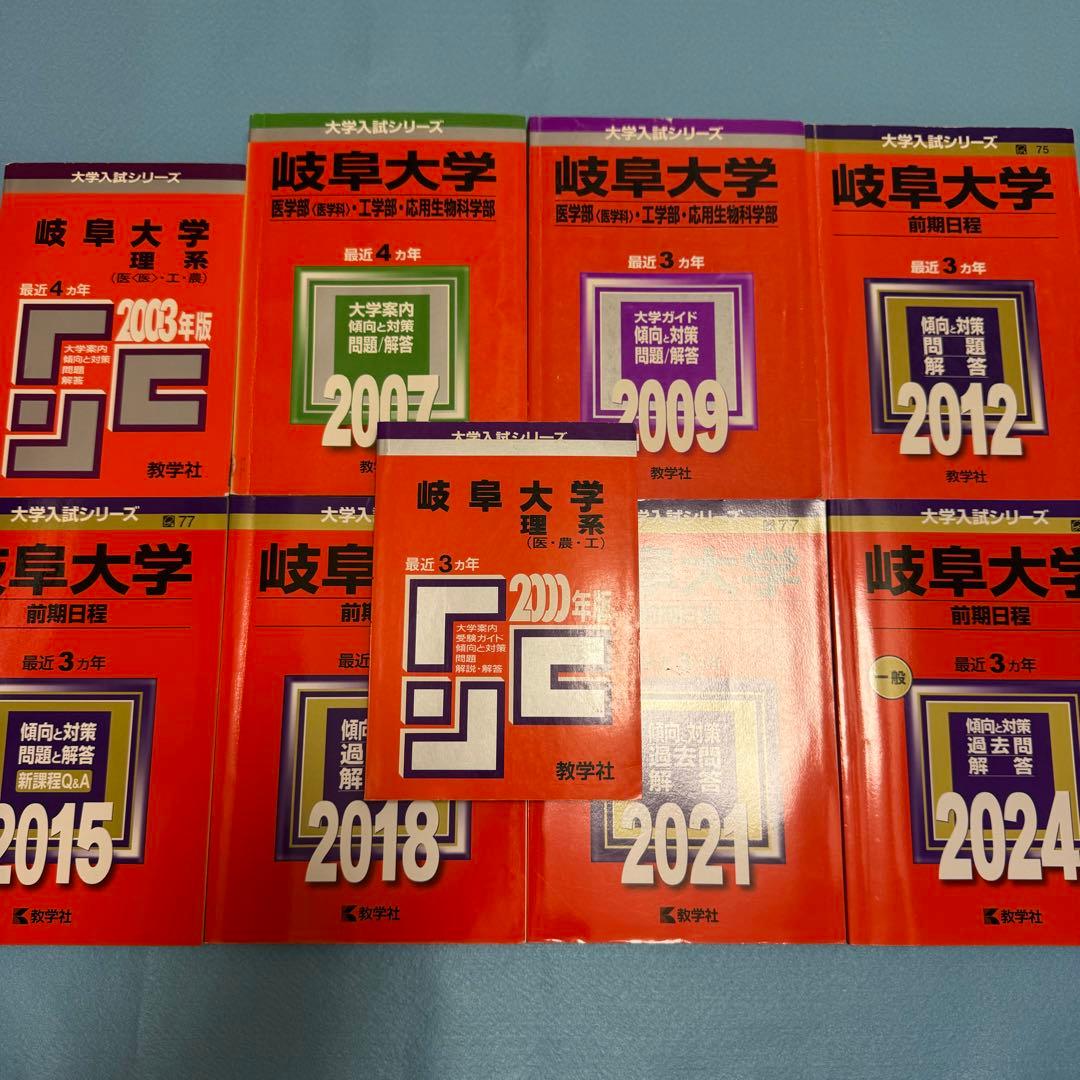 赤本　岐阜大学　前期日程　医学部　1997年～2023年 27年分