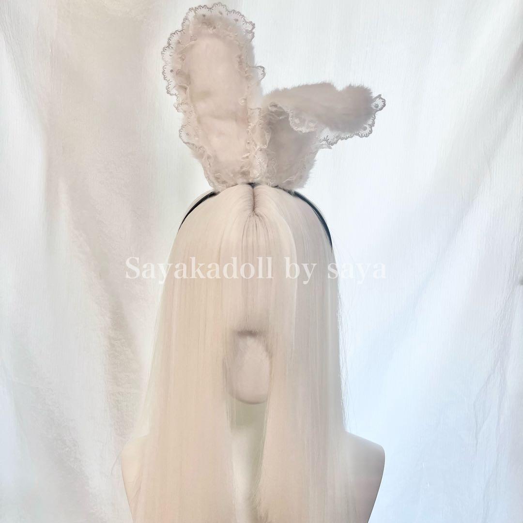 ♡ MAID 変幻自在⟡ビジューパールリボン＆うさ耳カチューシャ pink ♡