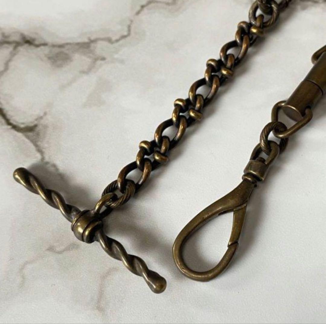 【美品】 ブラックサイン x ガルシア ウォレットチェーン コラボ ブラス