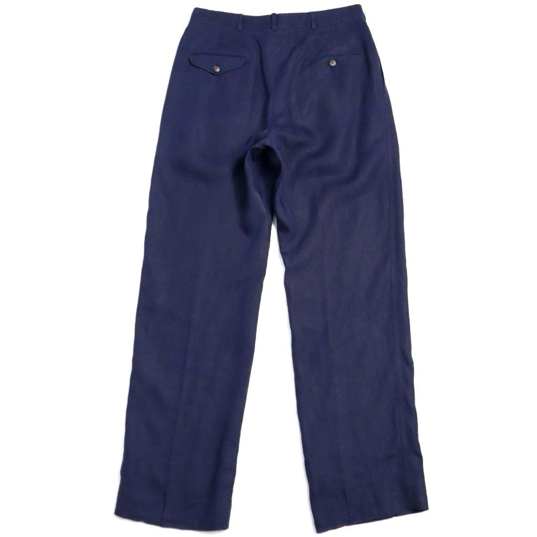 90s Polo Ralph Lauren 2タック リネン ワイドスラックス