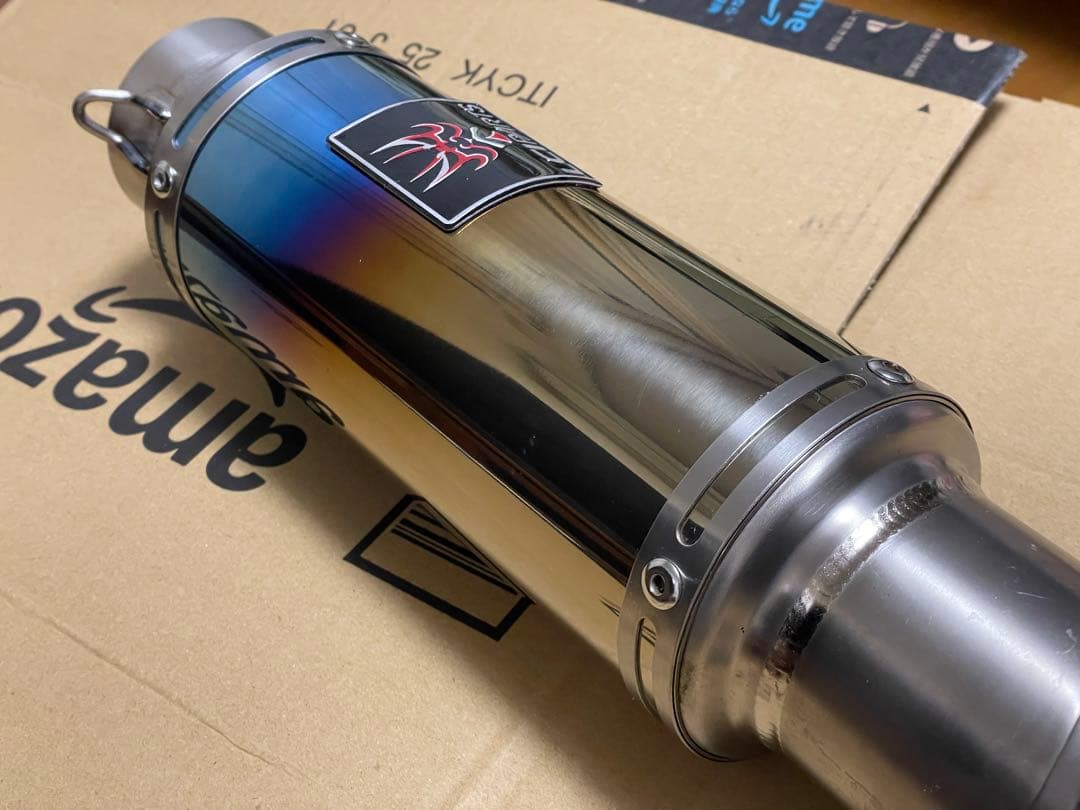 【いけ】 LCI PARTS フルチタン ショート マフラー 汎用