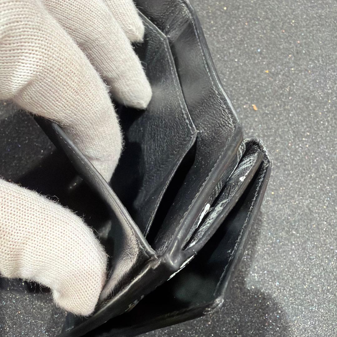 早い者勝ちBALENCIAGA ブラックレザー 三つ折り財布