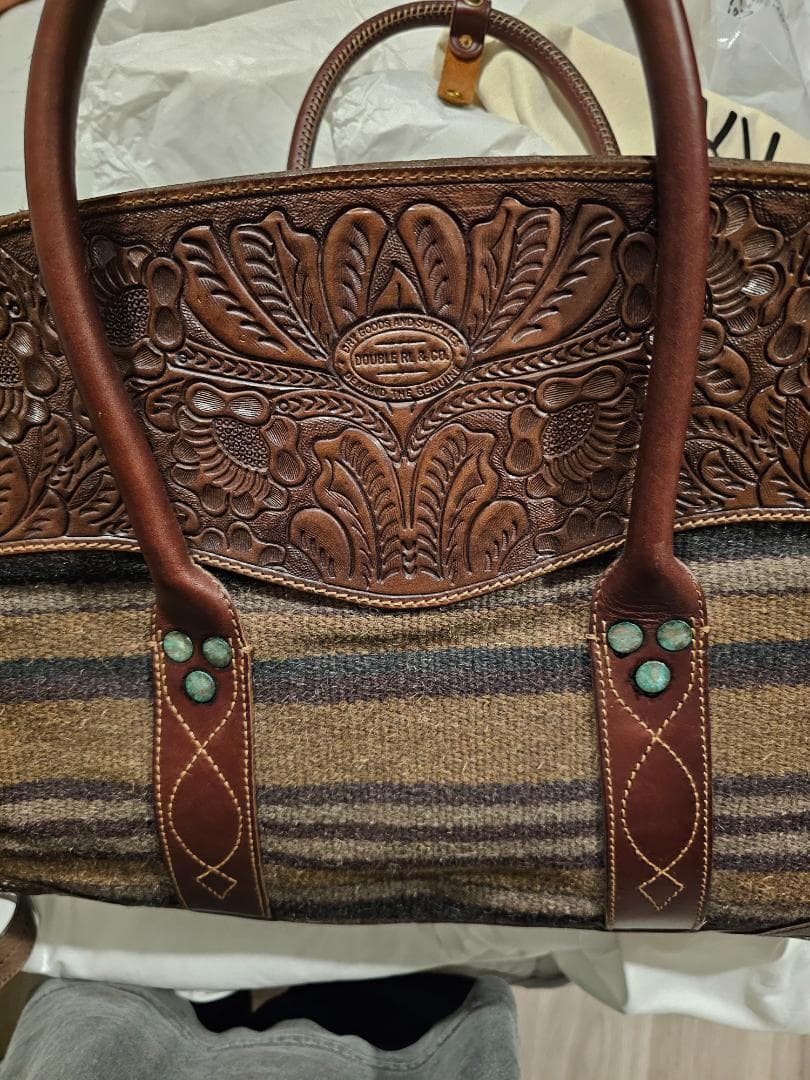 RRL★手織りジャカード オーバーナイトバッグ