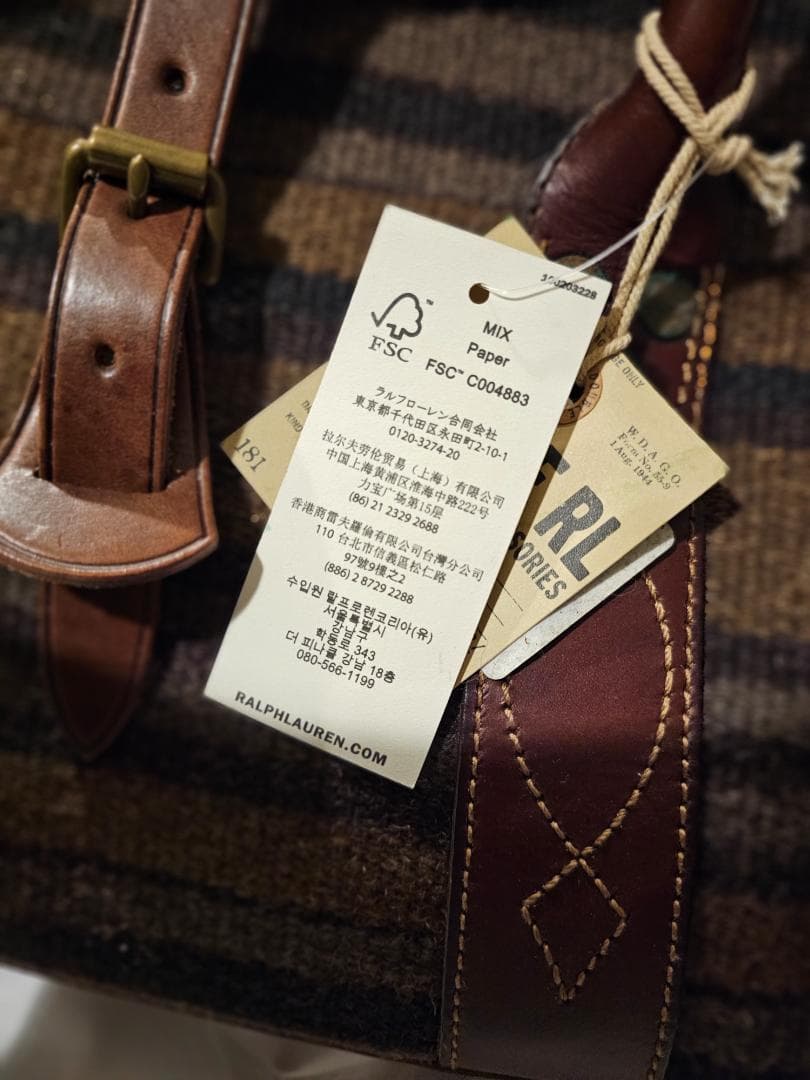 RRL★手織りジャカード オーバーナイトバッグ