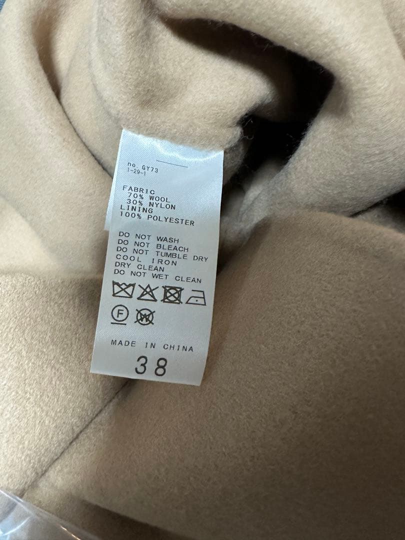 SLOBE IENA souple woolダブルフェイスチェスター キャメル