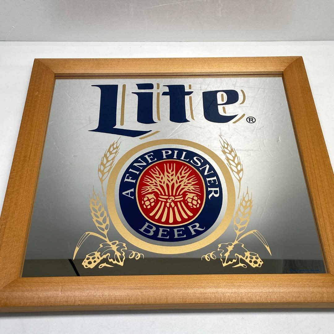 ヴィンテージ パブミラー MILLER LITEビール 1986 希少