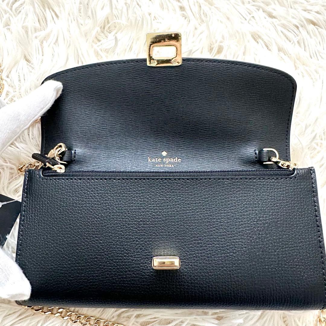 極美品✨️ケイトスペード フィービー ターンロックウォレット オン ア チェーン