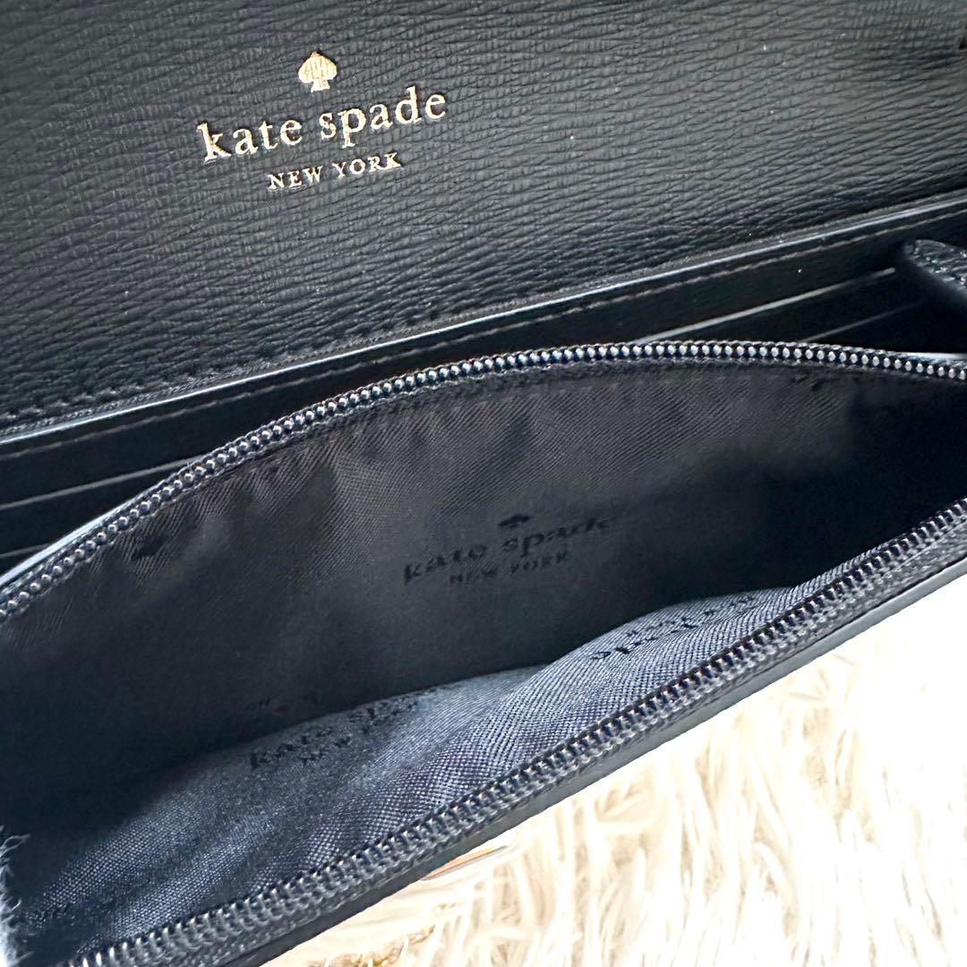 極美品✨️ケイトスペード フィービー ターンロックウォレット オン ア チェーン