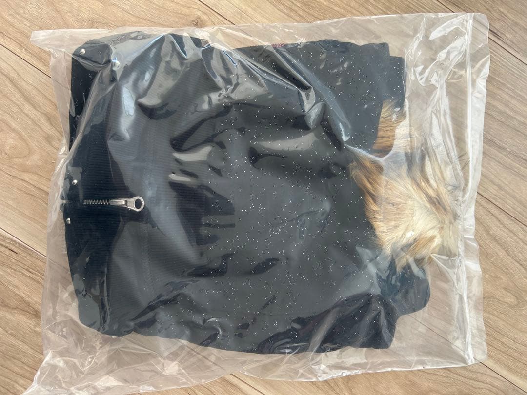 トップス 9090 girl Logo Glitter Fur Zip Hoodie S