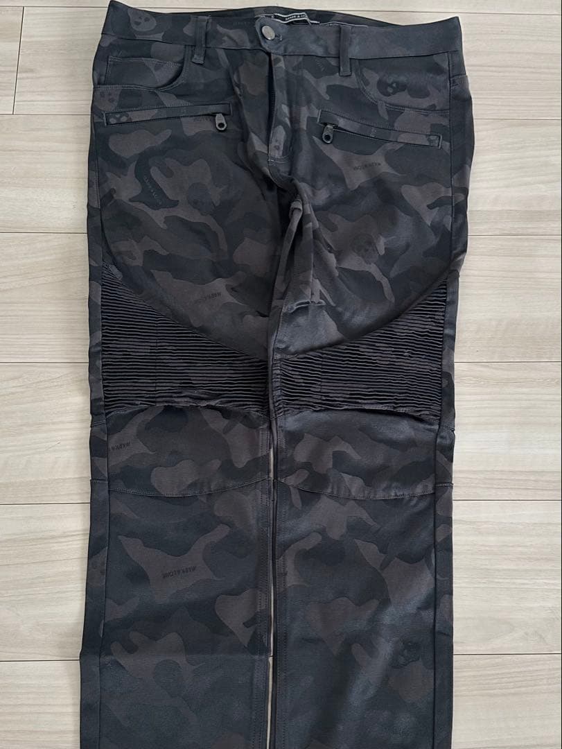 マーク＆ロナ ライダーモデルMLカモ柄5Pパンツ　ブラック