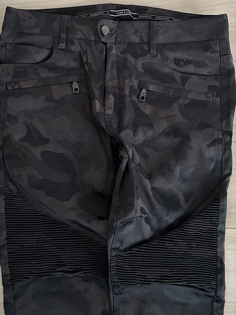 マーク＆ロナ ライダーモデルMLカモ柄5Pパンツ　ブラック