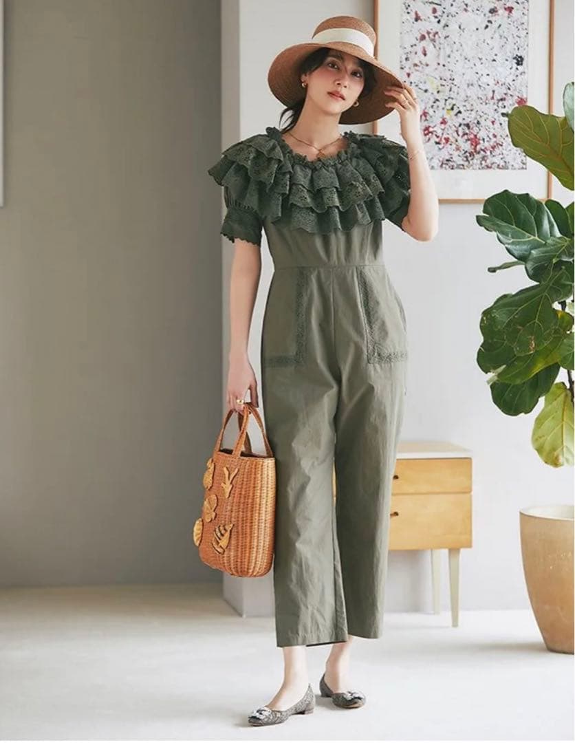 seven ten by miho kawahitoコットンレースオールインワン