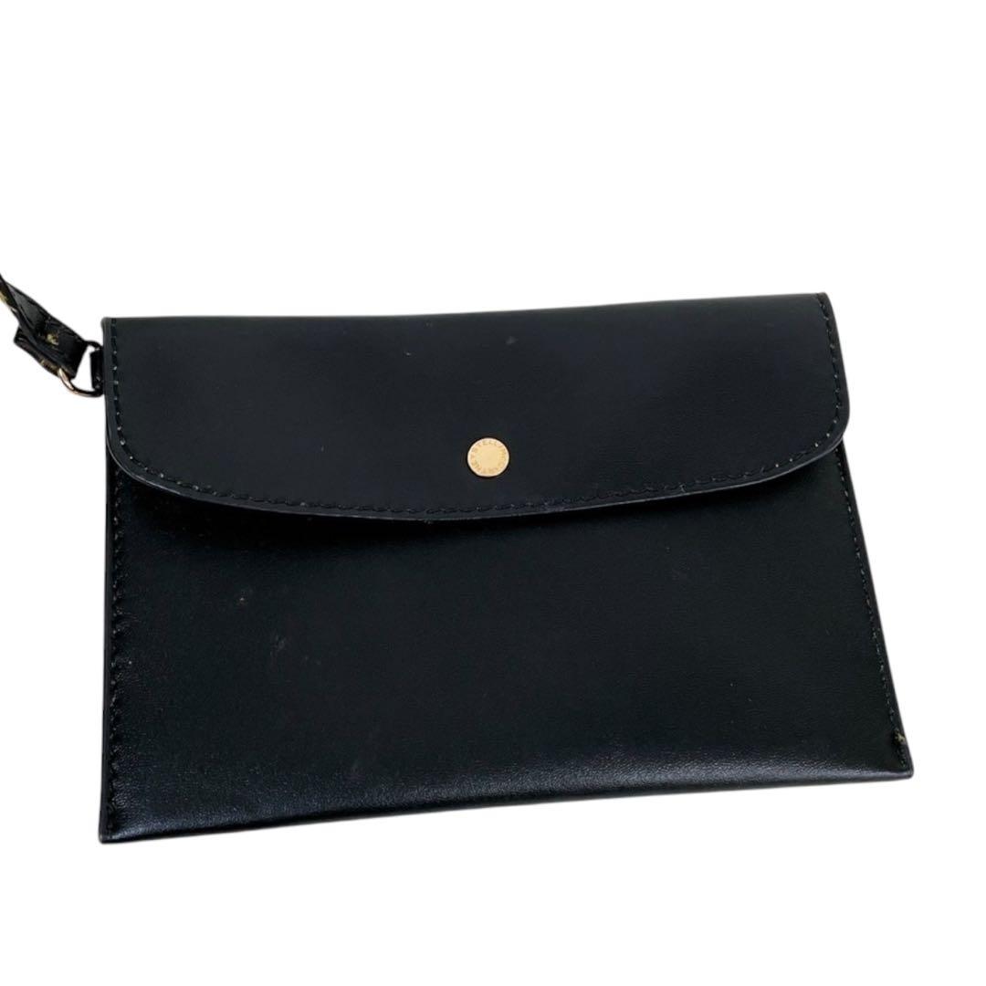 希少　ステラマッカートニー　トートバッグ　ポーチ　レザー　ブラック　4491