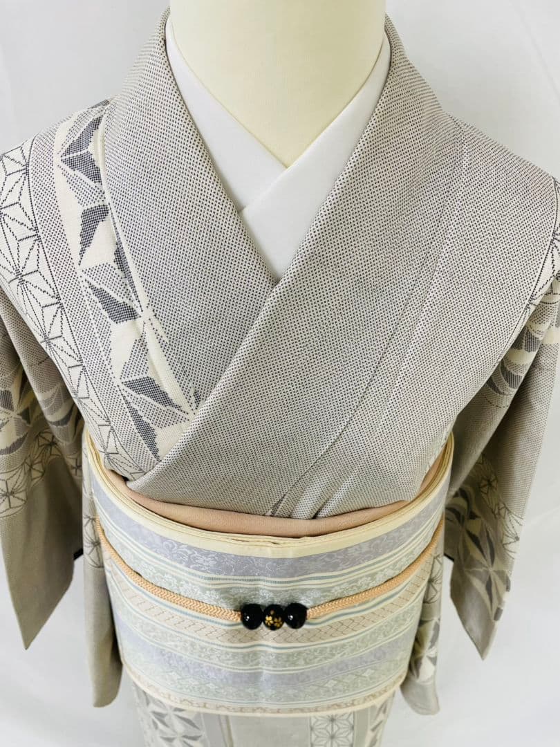 お見分け済　正絹袷　本場白大島紬単品