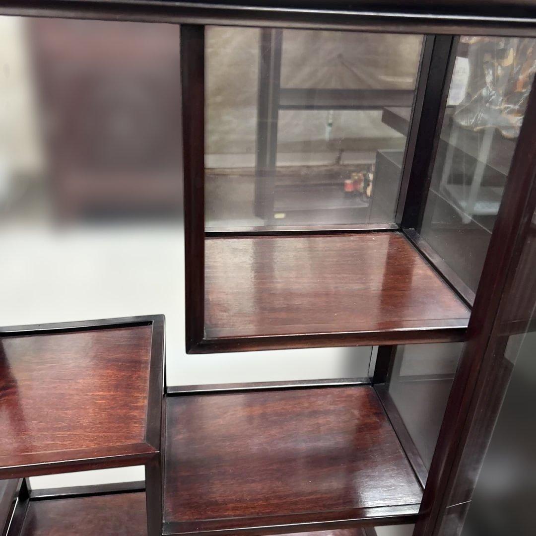 アンティーク飾り棚　中国　骨董置き　ガラスケース