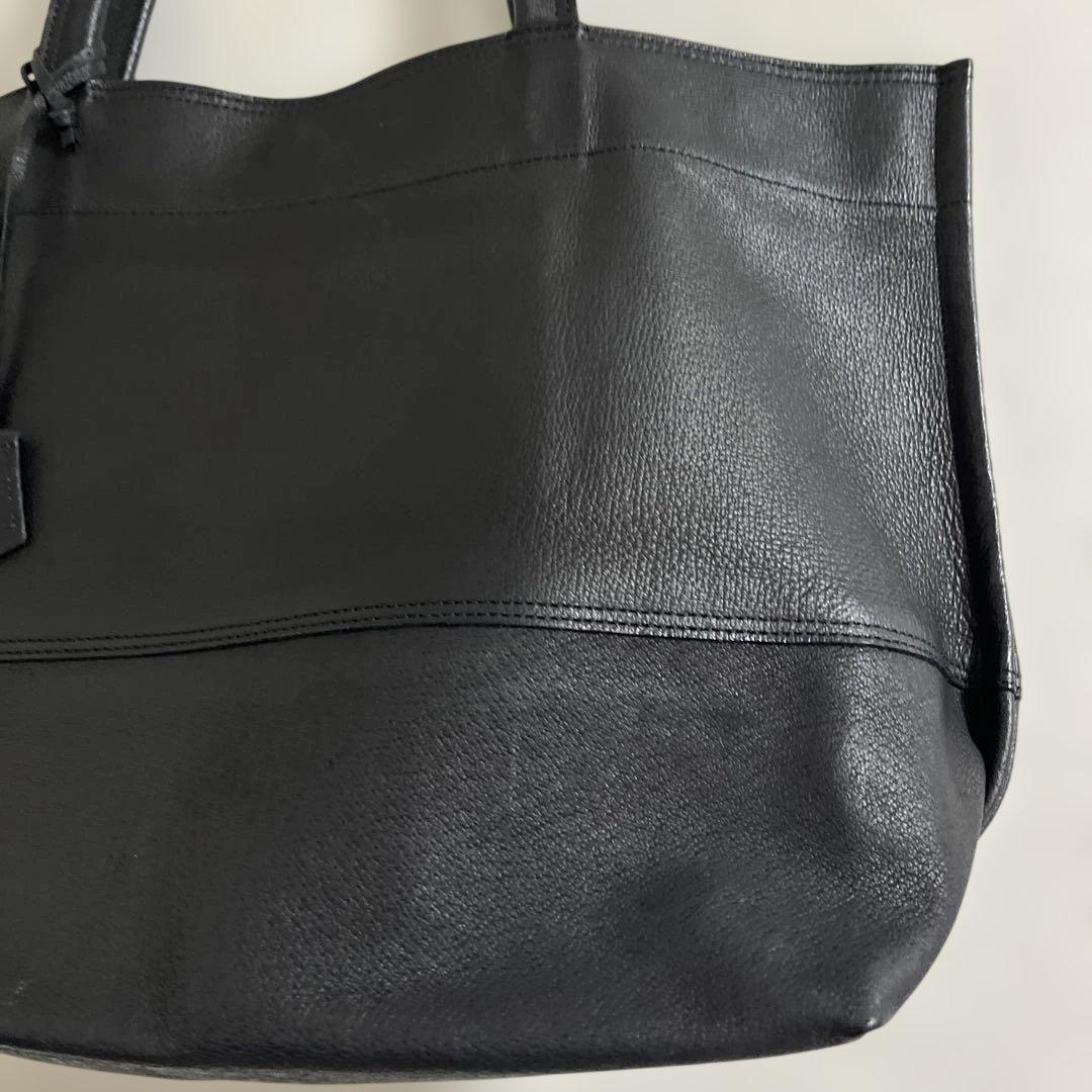 美品　REN レン　レザートートバッグ ブラック 本革 日本製