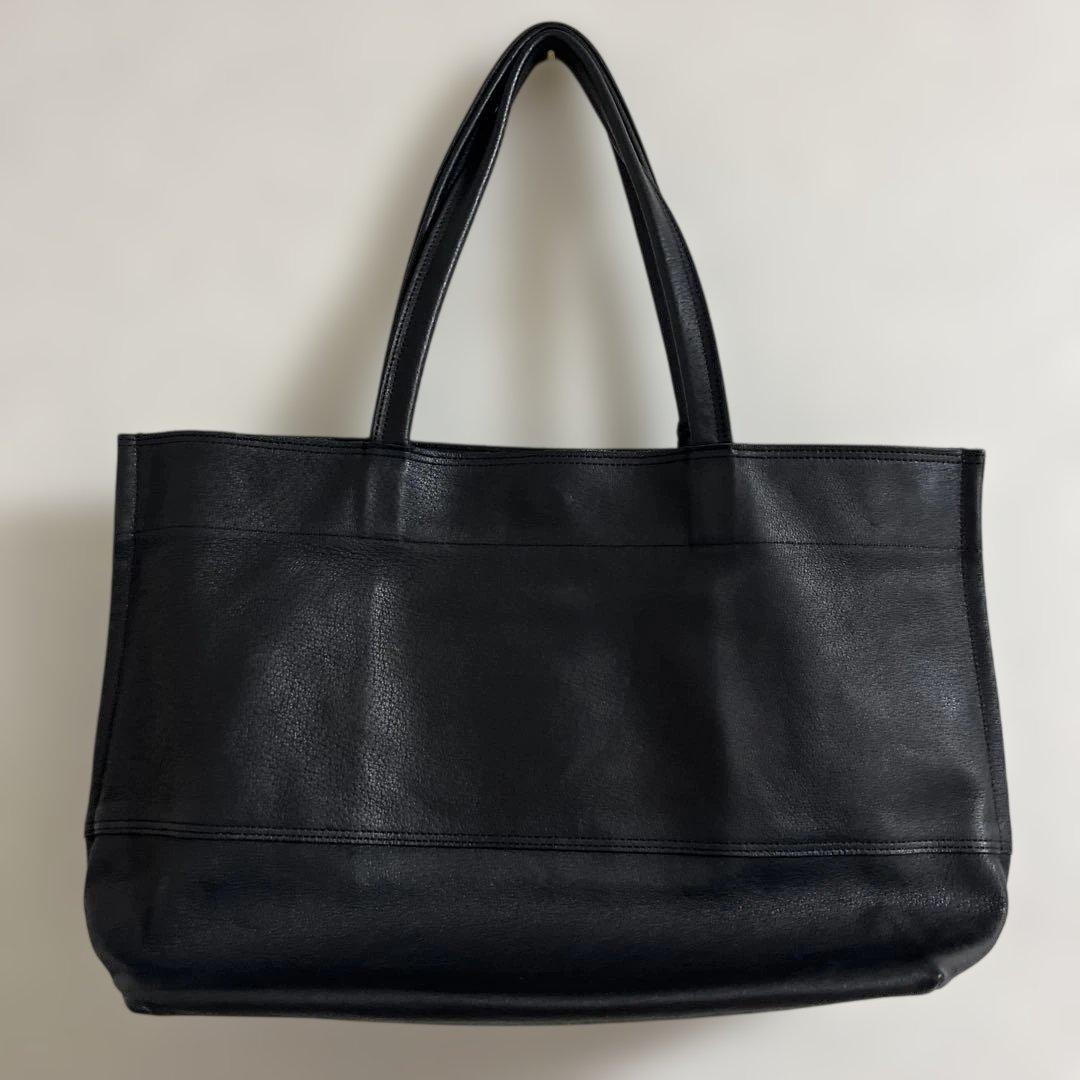 美品　REN レン　レザートートバッグ ブラック 本革 日本製