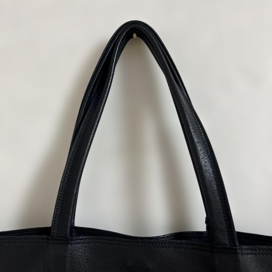 美品　REN レン　レザートートバッグ ブラック 本革 日本製