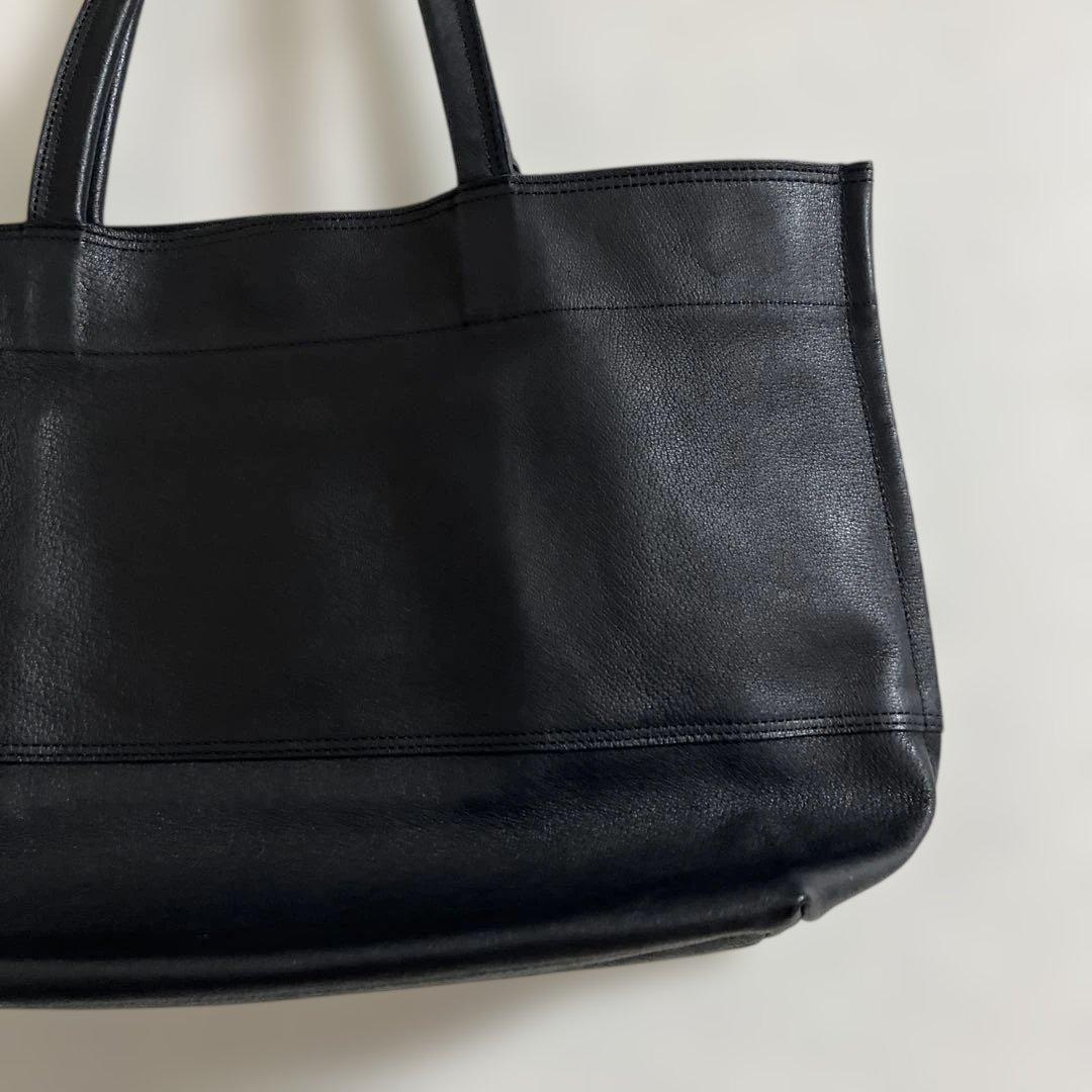 美品　REN レン　レザートートバッグ ブラック 本革 日本製