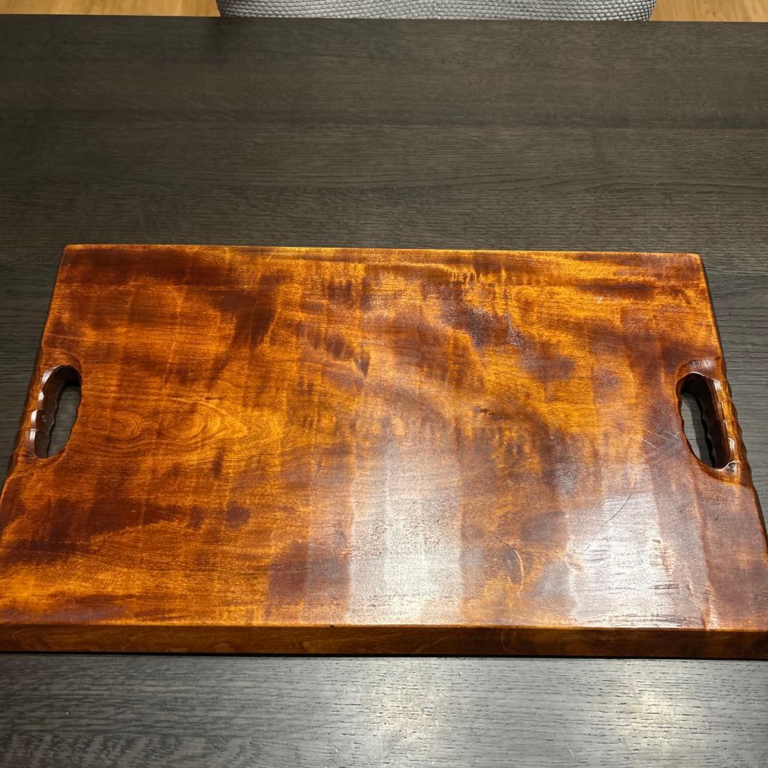 香川漆器　天然木　長手盆　牡丹　落款入　年末年始に！！