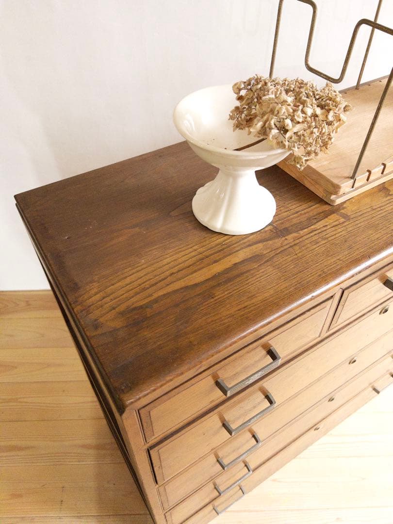 木製　チェスト　タンス　5段　引き出し　ビンテージ　レトロ　古道具