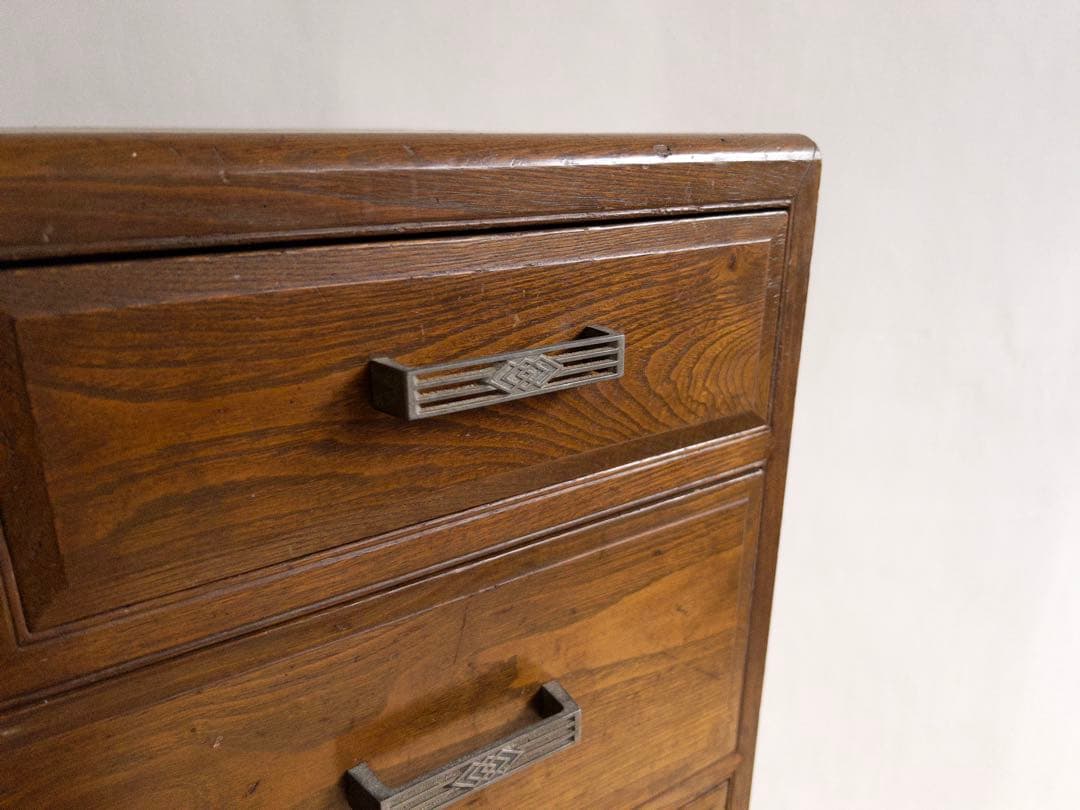 木製　チェスト　タンス　5段　引き出し　ビンテージ　レトロ　古道具