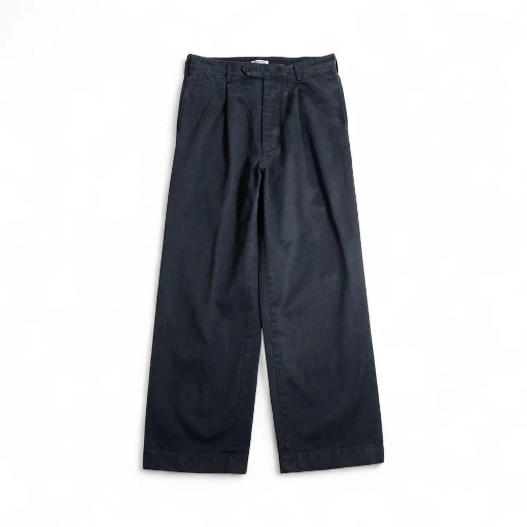 パンツ auralee PRODUCTDYEDFINXCHINOONETUCKPANTS