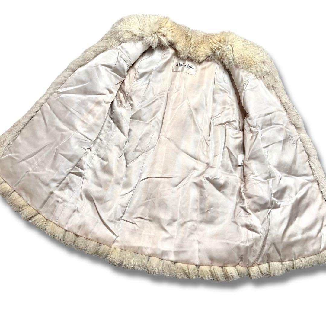 【美品✨】ブルーフォックス リアルファーコート 本毛皮 狐 大きいサイズ