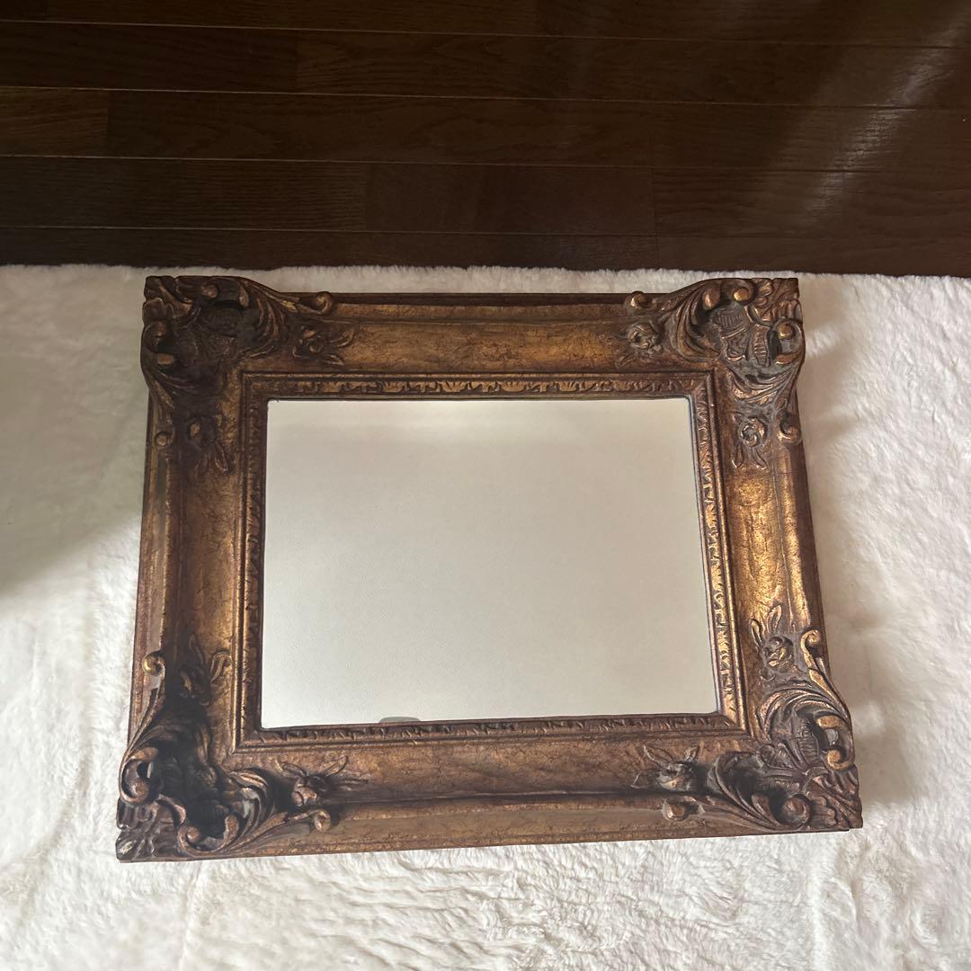 アメリカ　アンティークストア購入★ 大判ミラー