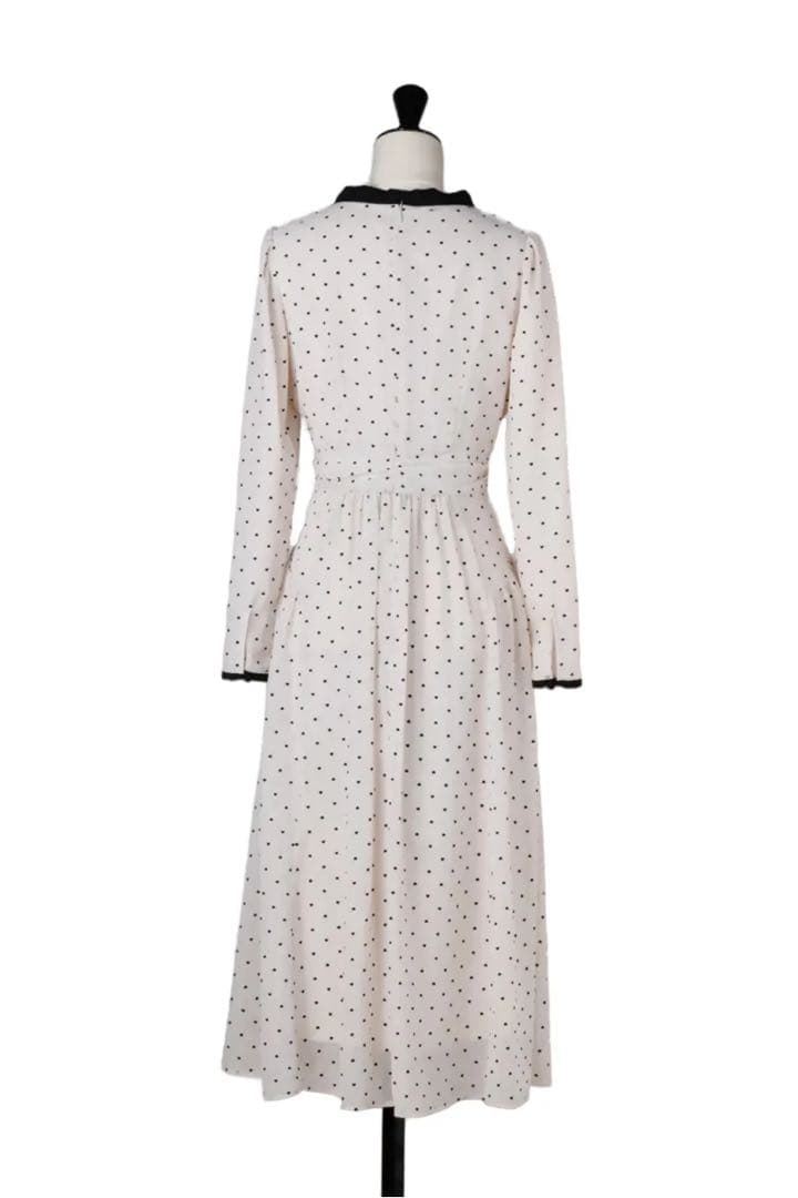 ワンピース Heart Dot Bow Tie Chiffon Dress