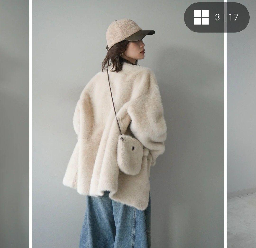 Lumier エコファーノーカラーコート