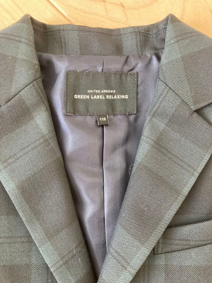 【美品】green label relaxing フォーマルスーツ チェック柄