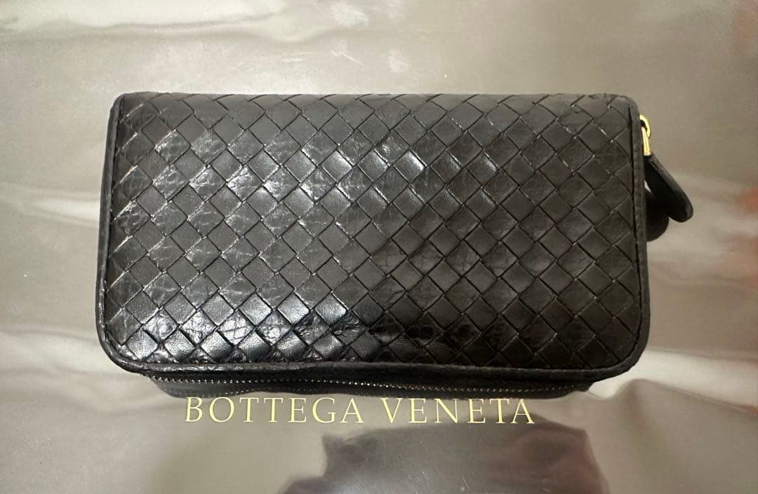 【本体のみ】ボッテガヴェネタ ラウンドファスナー/ラム＆パイソン/黒/2️⃣✨✨