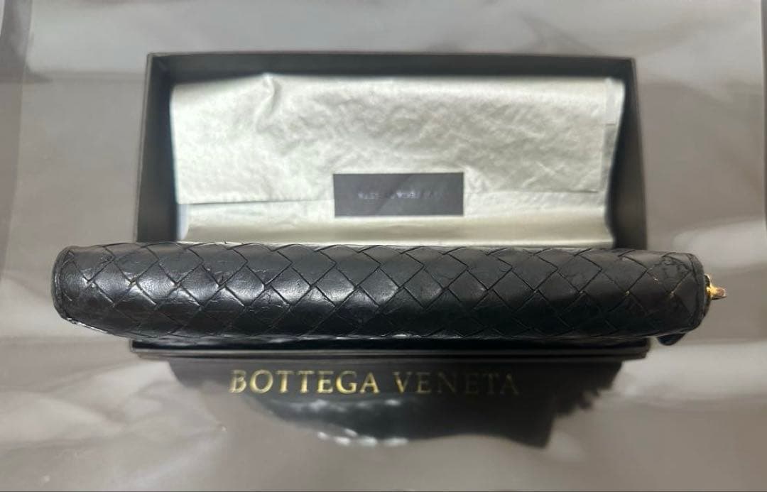 【本体のみ】ボッテガヴェネタ ラウンドファスナー/ラム＆パイソン/黒/2️⃣✨✨