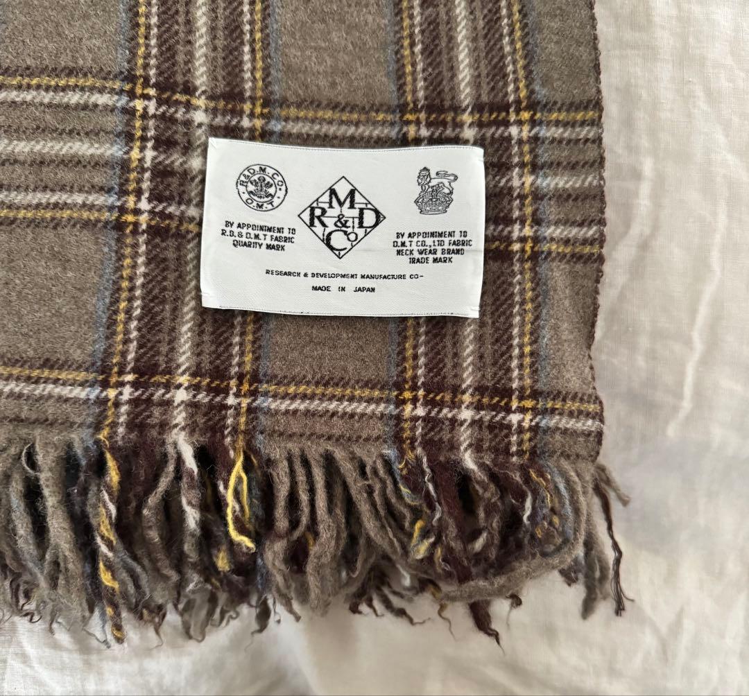 オールドマンズテーラー　ウール　チェック　ブランケット　ストール　ショール　大判