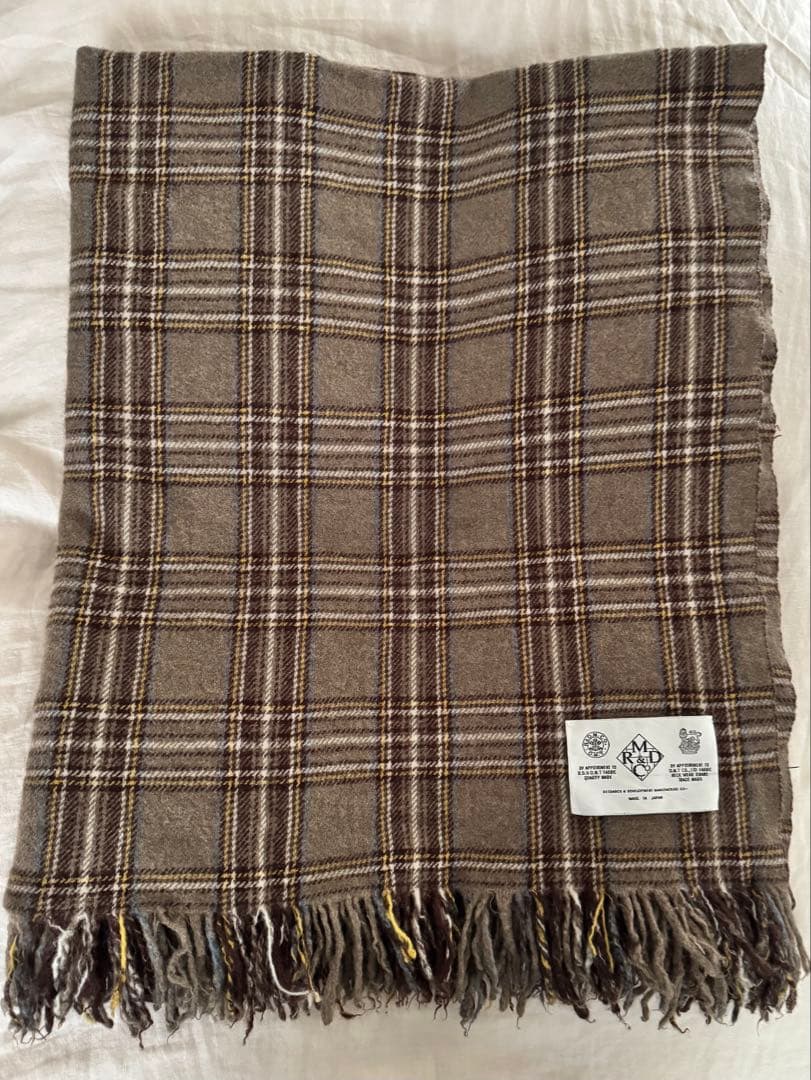 オールドマンズテーラー　ウール　チェック　ブランケット　ストール　ショール　大判