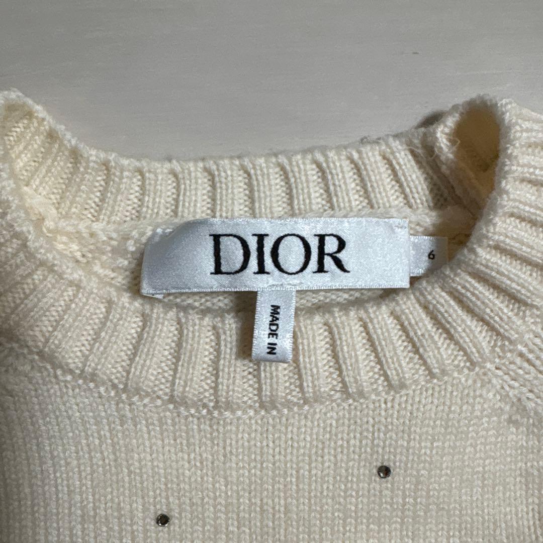 Dior クリーム色 ニットワンピース　110cm