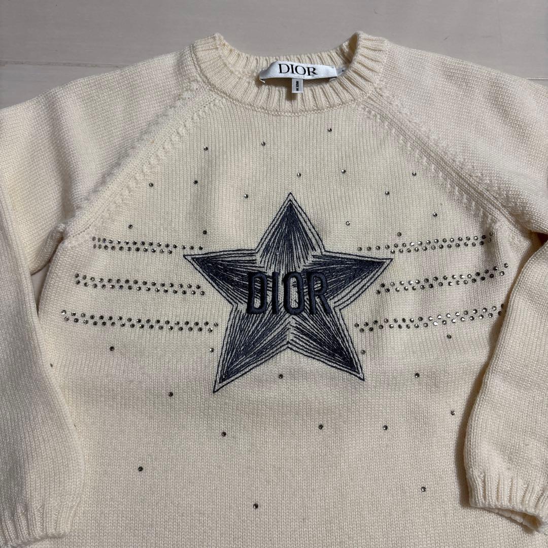 Dior クリーム色 ニットワンピース　110cm