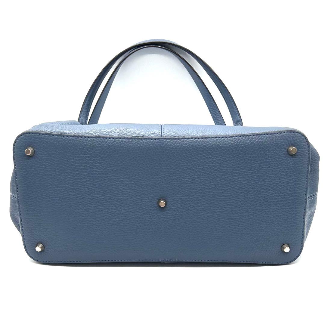 【極上美品】正規店購入 フルラ レザー トートバッグ 肩掛け 大容量 綺麗 青系