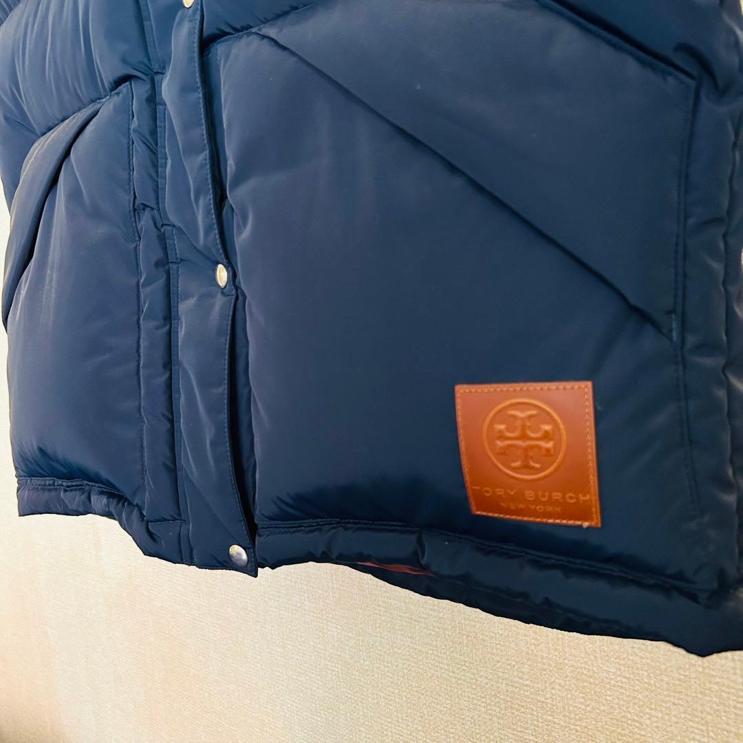 【未使用品】ToryBurch トリーバーチ　ダウン　ベスト　ネイビー　ボルドー