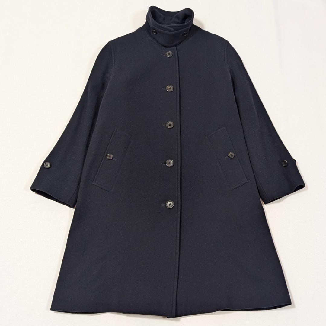 定価8.5万✨️ マーガレットハウエル ウールステンカラーコート ネイビー 1