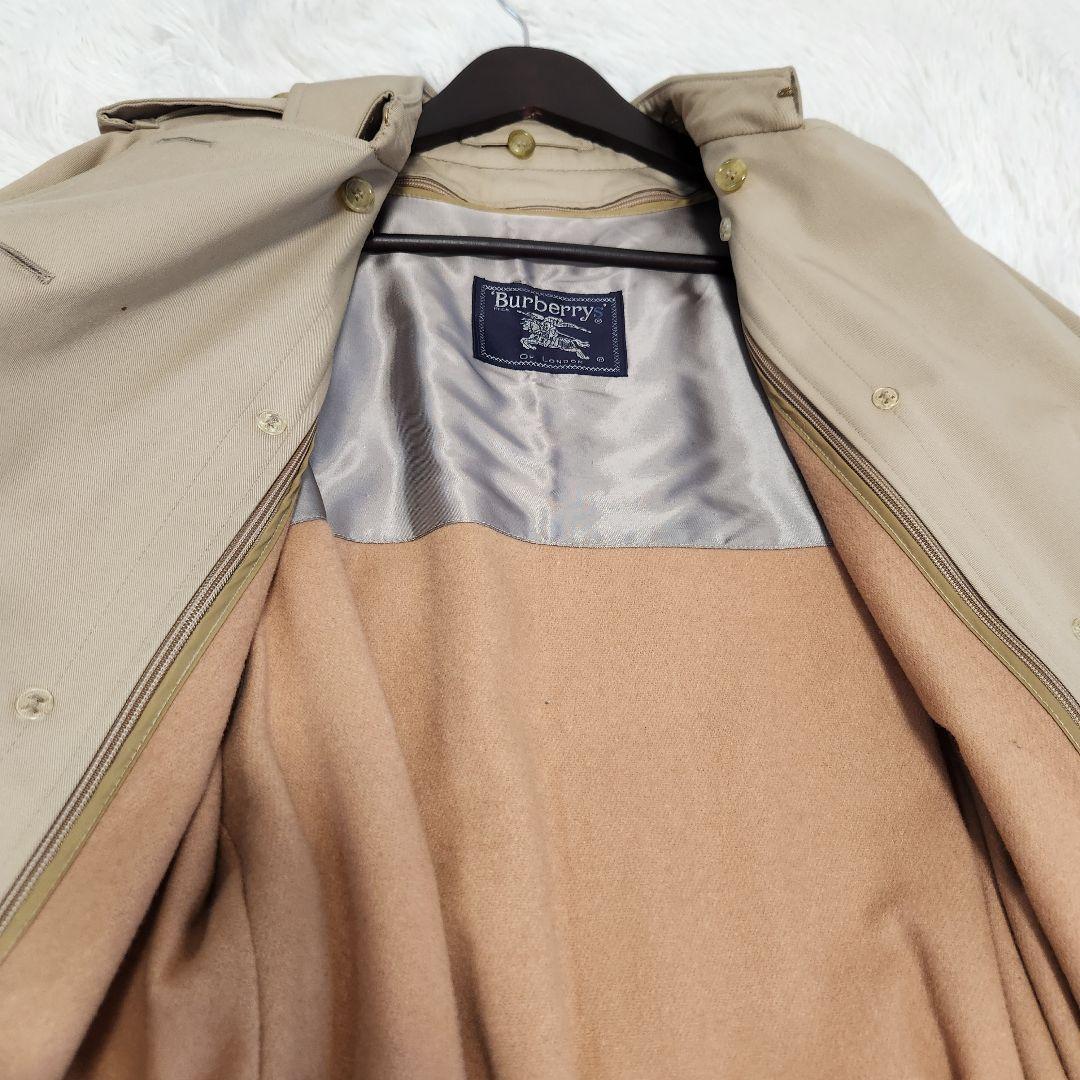 バーバリーズ　ベージュ トレンチコート ダブルブレスト　マキシ丈　ライナー付き