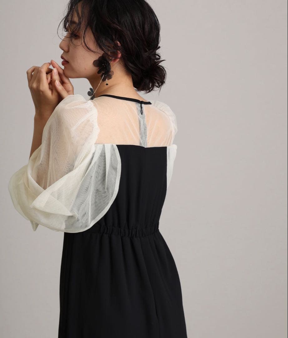 atlo ワンピース ドレス チュール オフショルダー Mサイズ フォーマル