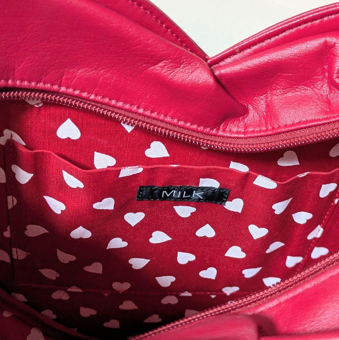 MILK ハートバッグ 赤