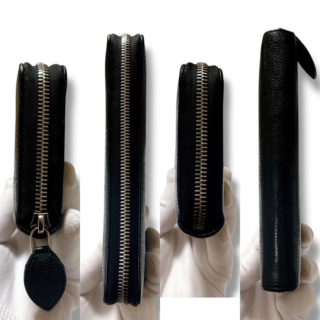 【超美品】ルイヴィトン マヒナ ジッピーウォレット ブラック 長財布 保存袋付き