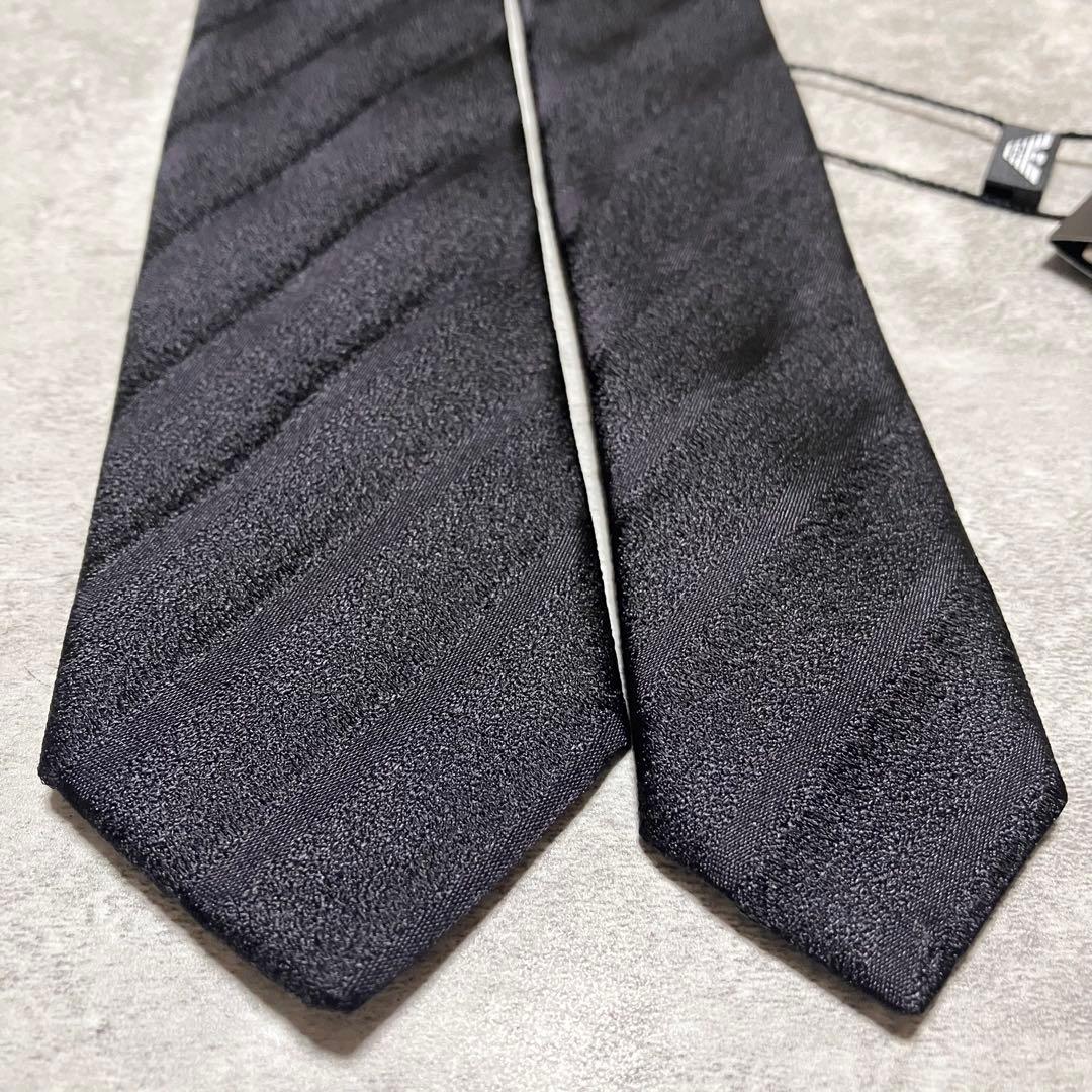 【新品タグ付き】　エンポリオアルマーニ　ナロータイ　ソリッド　無地調　ストライプ